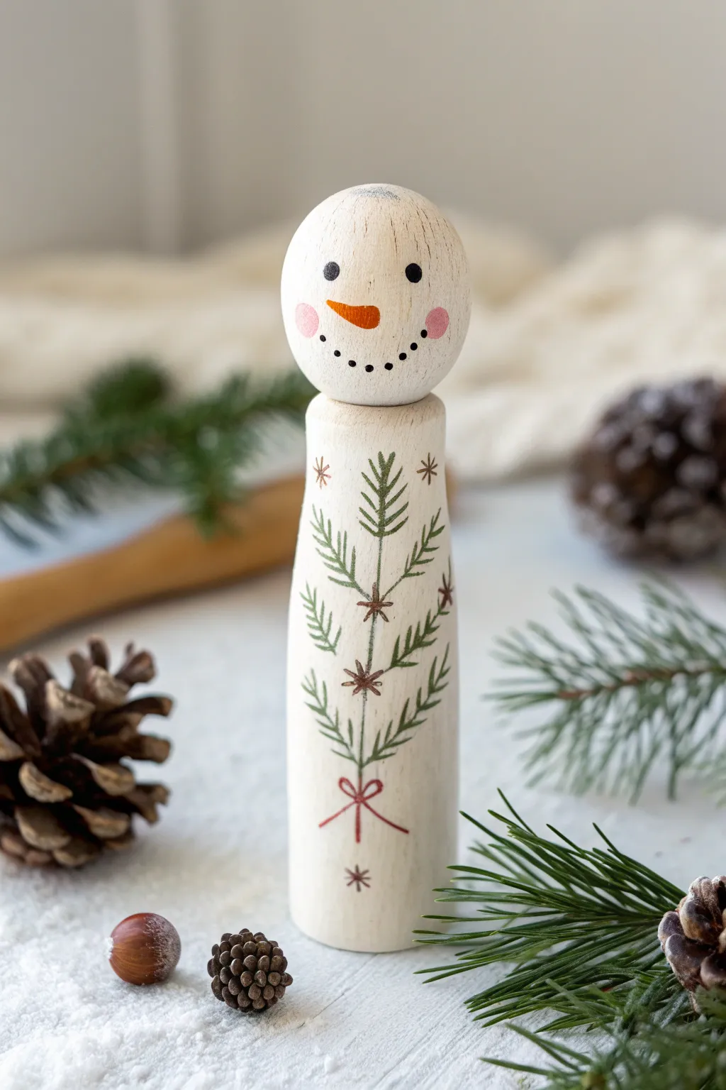 Crafting Nature's Charm: Create delightful snowmen from sticks for a whimsical holiday touch!