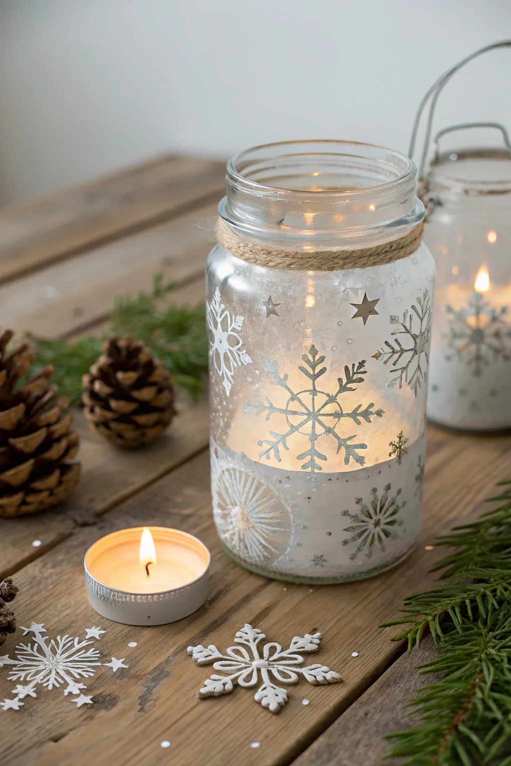 Illuminate your holiday gatherings with handcrafted elegance. This DIY lantern adds a cozy touch to any festive space. #ScandinavianStyle #DIYHolidayDecor