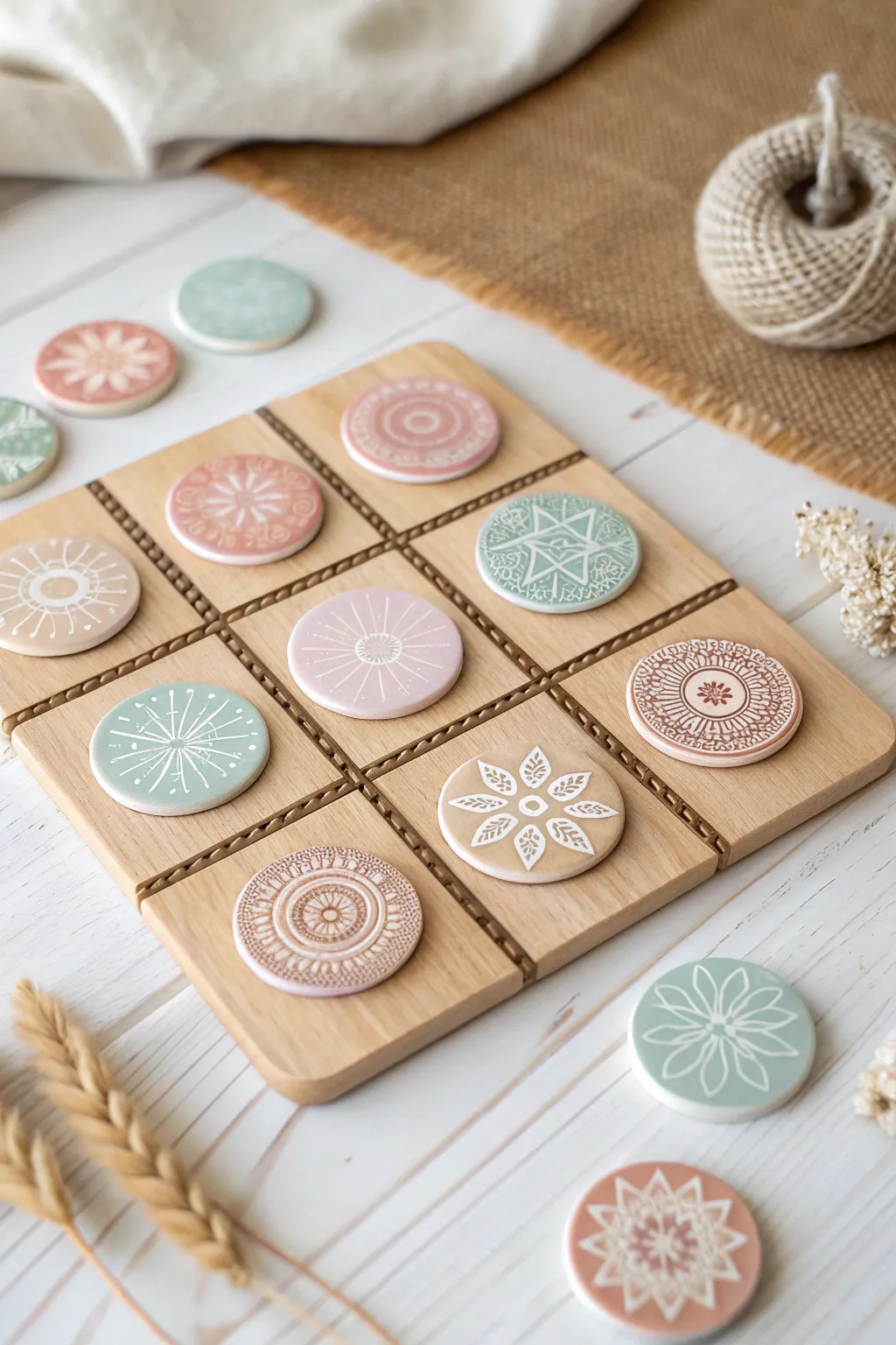 Transform your game night with handcrafted charm! 🌿🕹️ #TicTacToe #ScandiBoho #FamilyFun