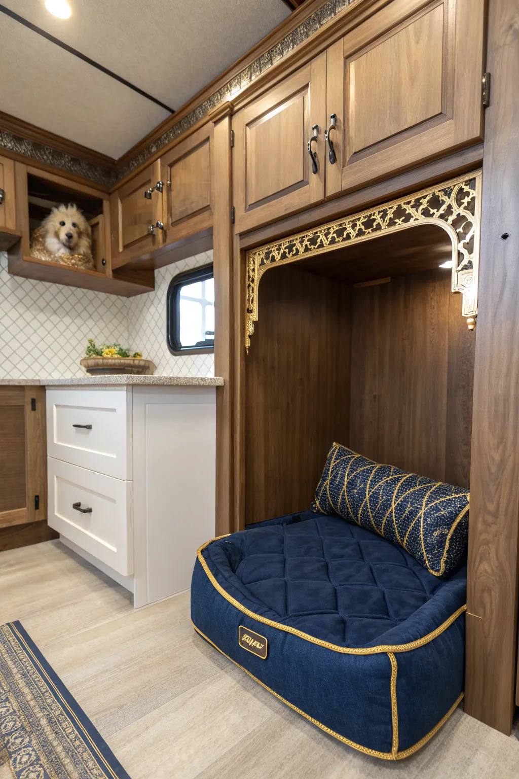 Transform your RV into a pet paradise with a cozy, custom-crafted nook. 🐾✨ #RVRenovation #PetFriendlyTravel
