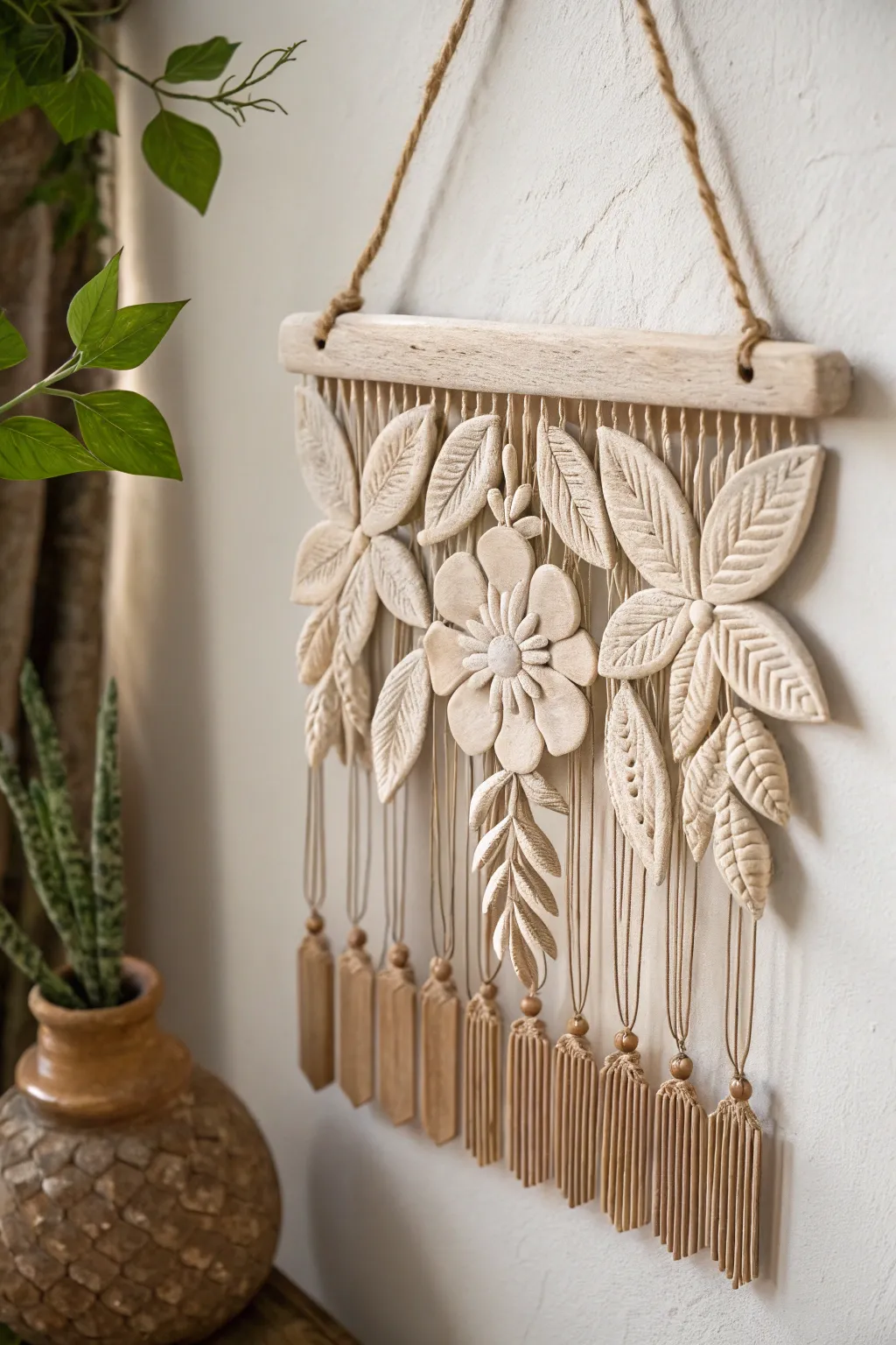 Transform ordinary tools into extraordinary art with textured clay wall hangings.