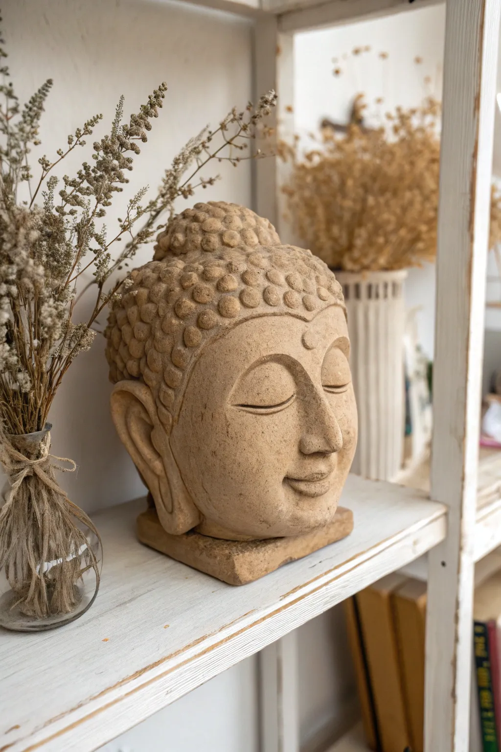 Add a touch of whimsy and warmth with sculpted clay faces that bring smiles to your home decor.