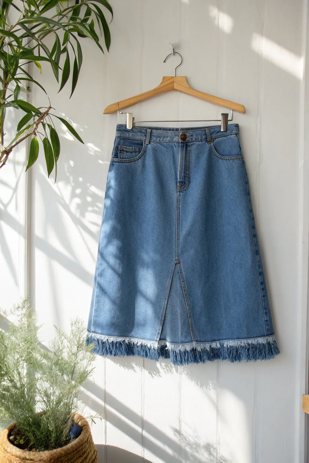 From old jeans to chic skirt: Embrace the art of upcycling with style!