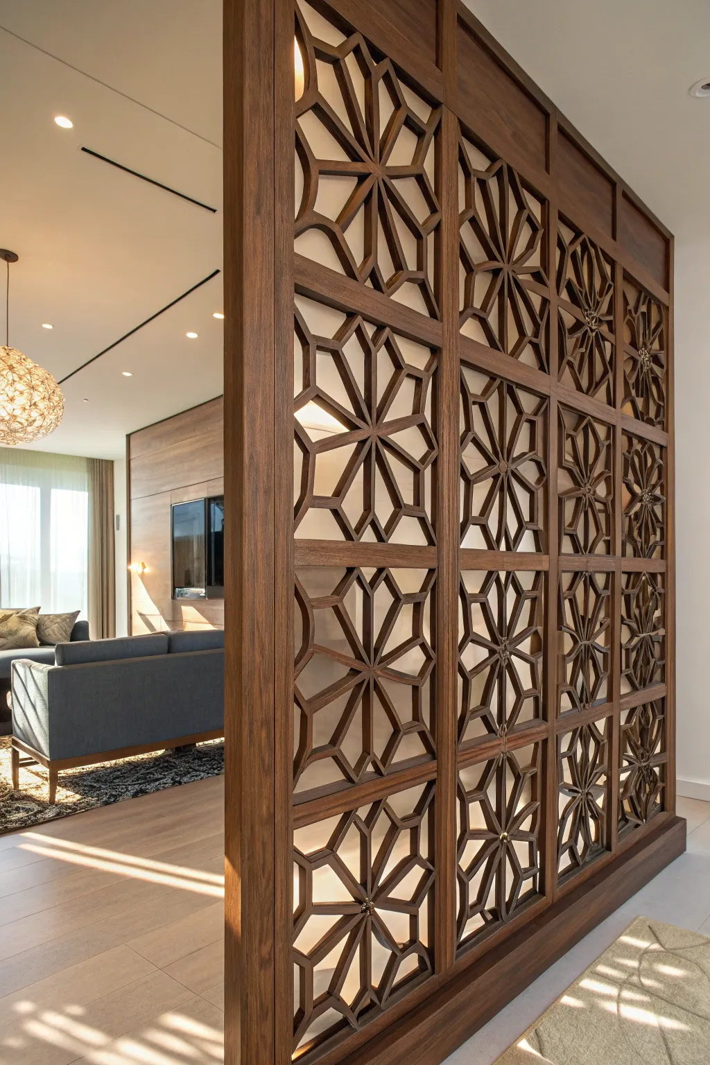 Elevate your space with a stunning architectural divider that marries craftsmanship and modern design.