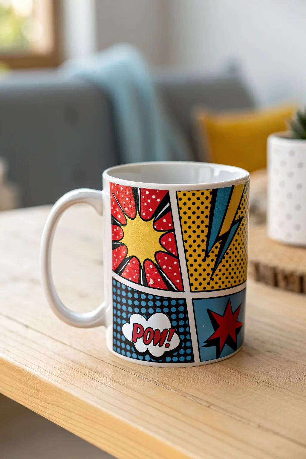 Add a splash of pop art to your morning brew and energize your day with a burst of creativity!