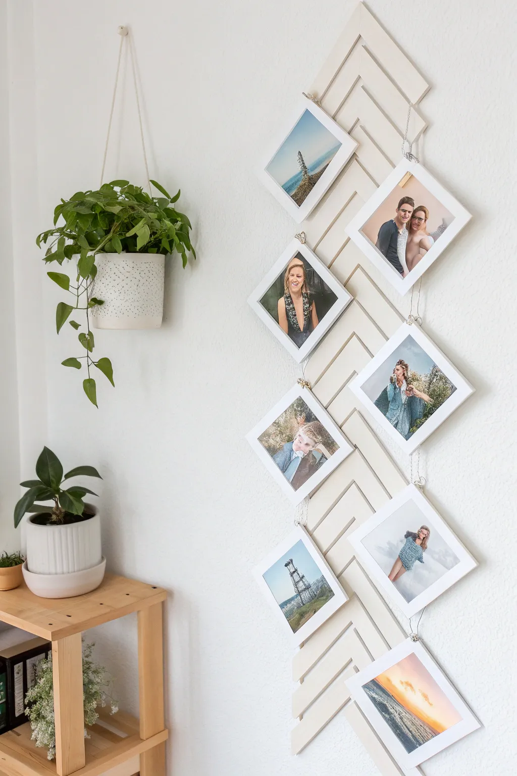 Embrace simplicity with a zig-zag photo collage that tells your story in style!