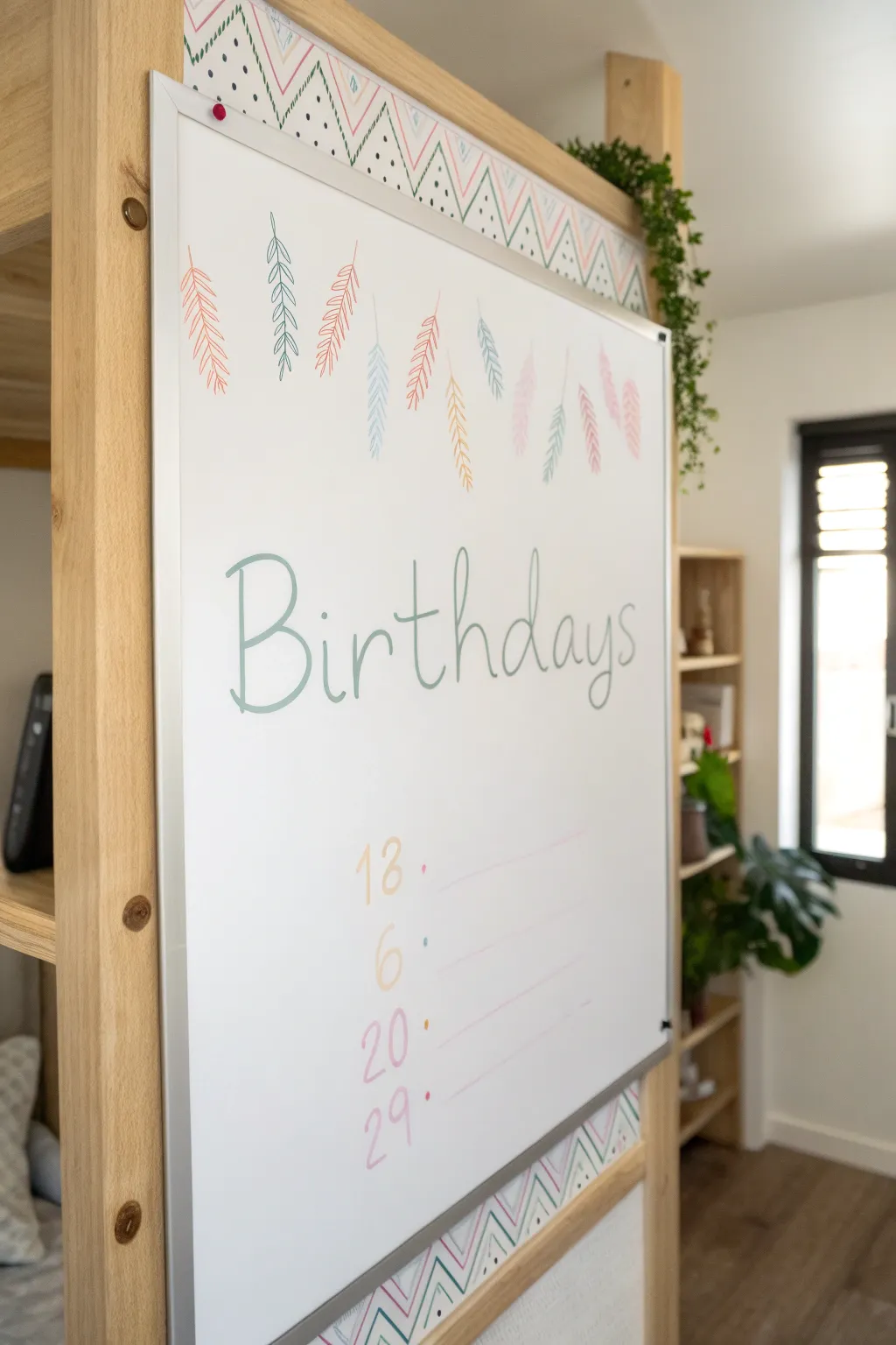 Never miss a special day with this chic and organized birthday reminder whiteboard. 🎉✨