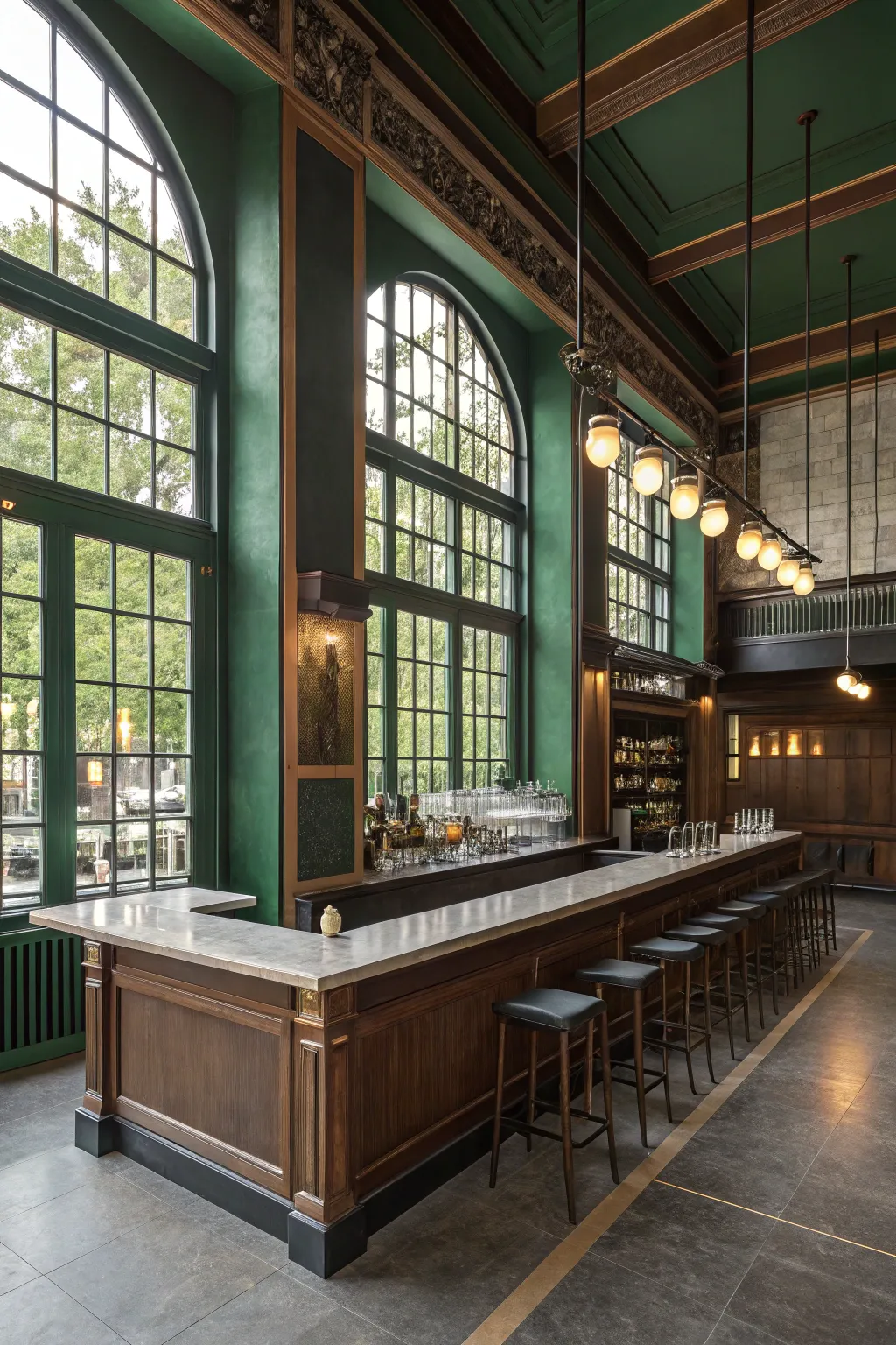 Enhance your bar's ambiance with the welcoming touch of natural light.