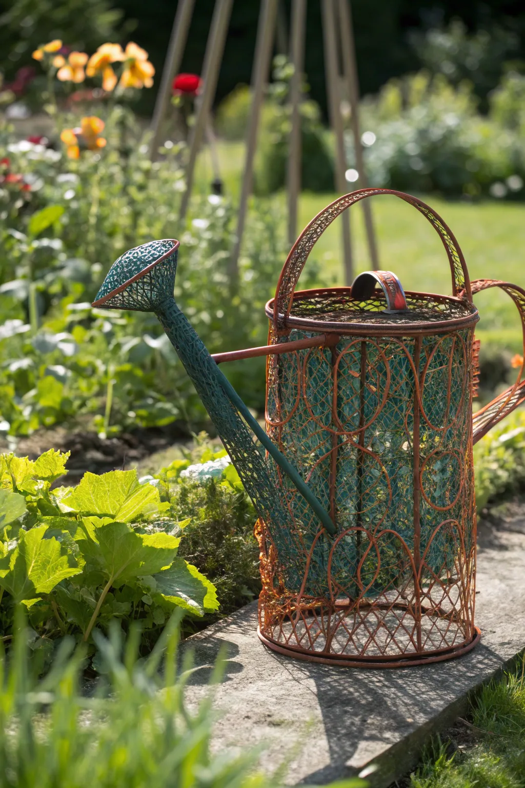Elevate your garden aesthetic with a whimsical watering can wire mesh—where art meets functionality.