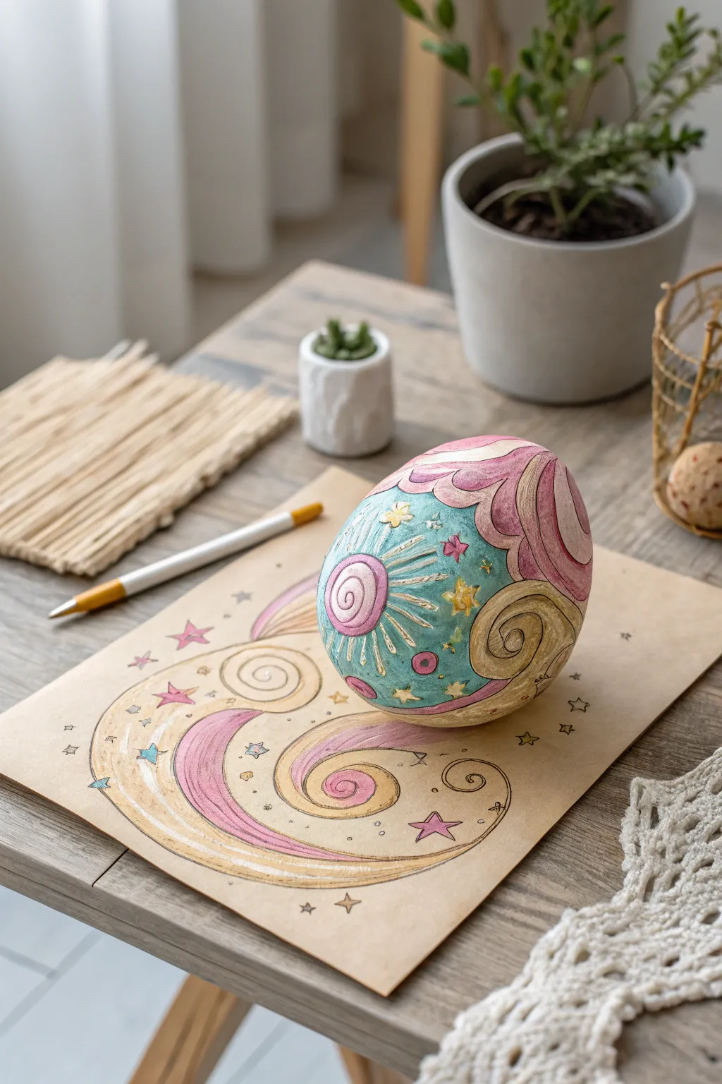 Explore the universe of imagination with this whimsical planet sketch, where creativity knows no bounds.