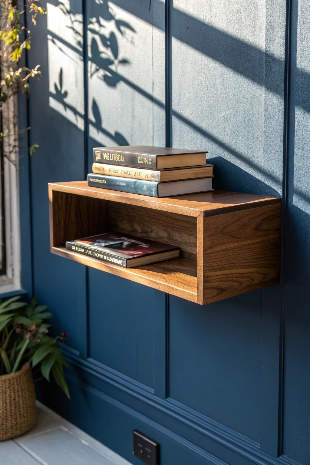 Transform your space with handcrafted floating bookshelves – where elegance meets functionality.