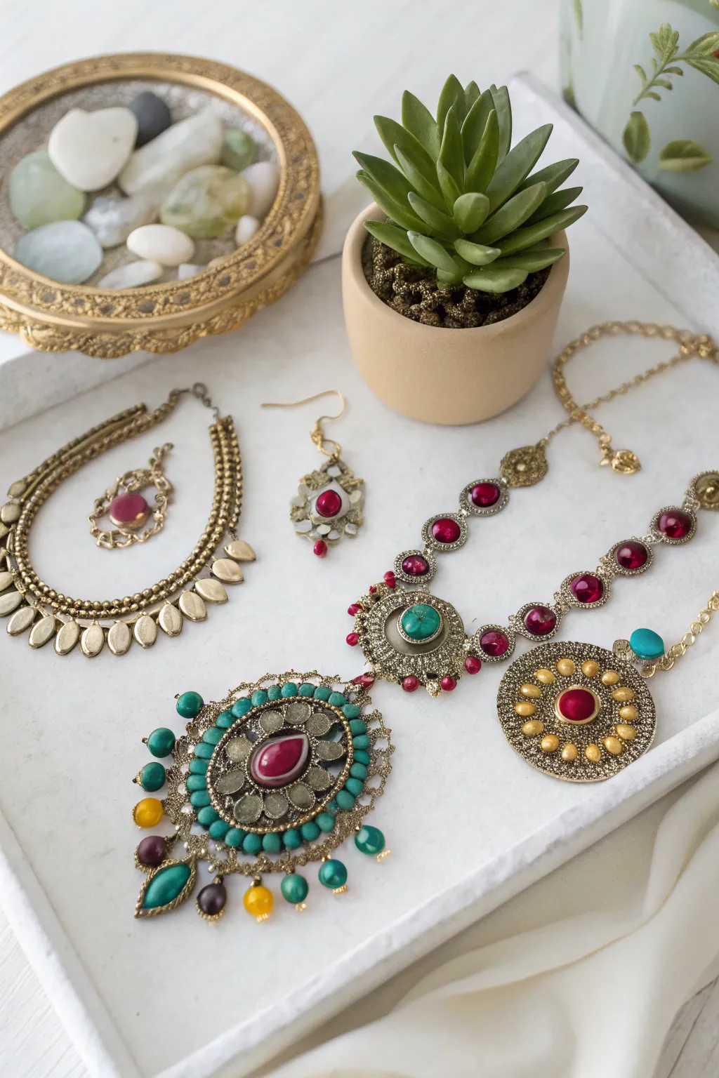 Discover the art of vintage jewelry collages—where eclectic beauty meets minimalist elegance.