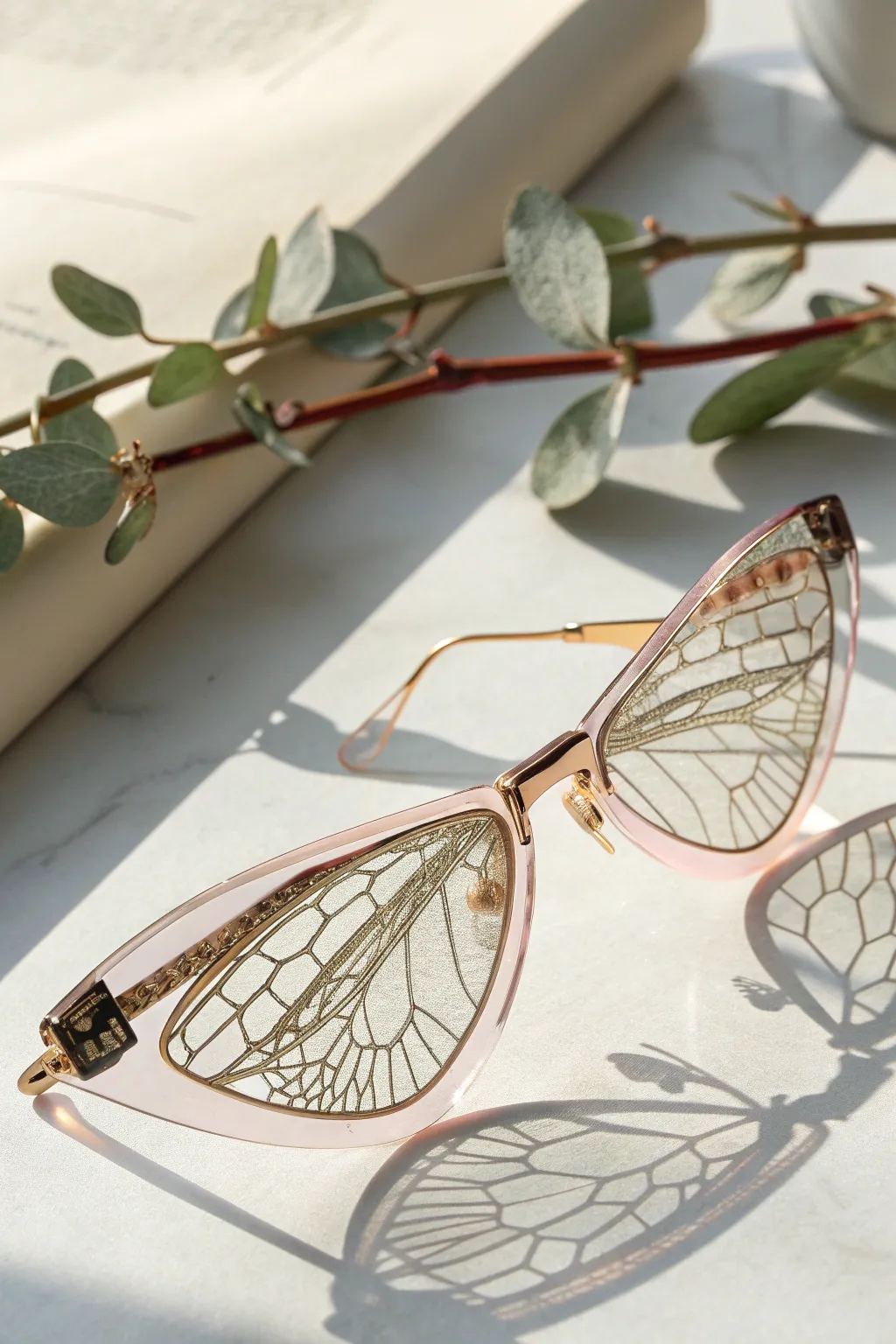Embrace the beauty of nature with these insect wing-inspired glasses, a perfect blend of craftsmanship and elegance.