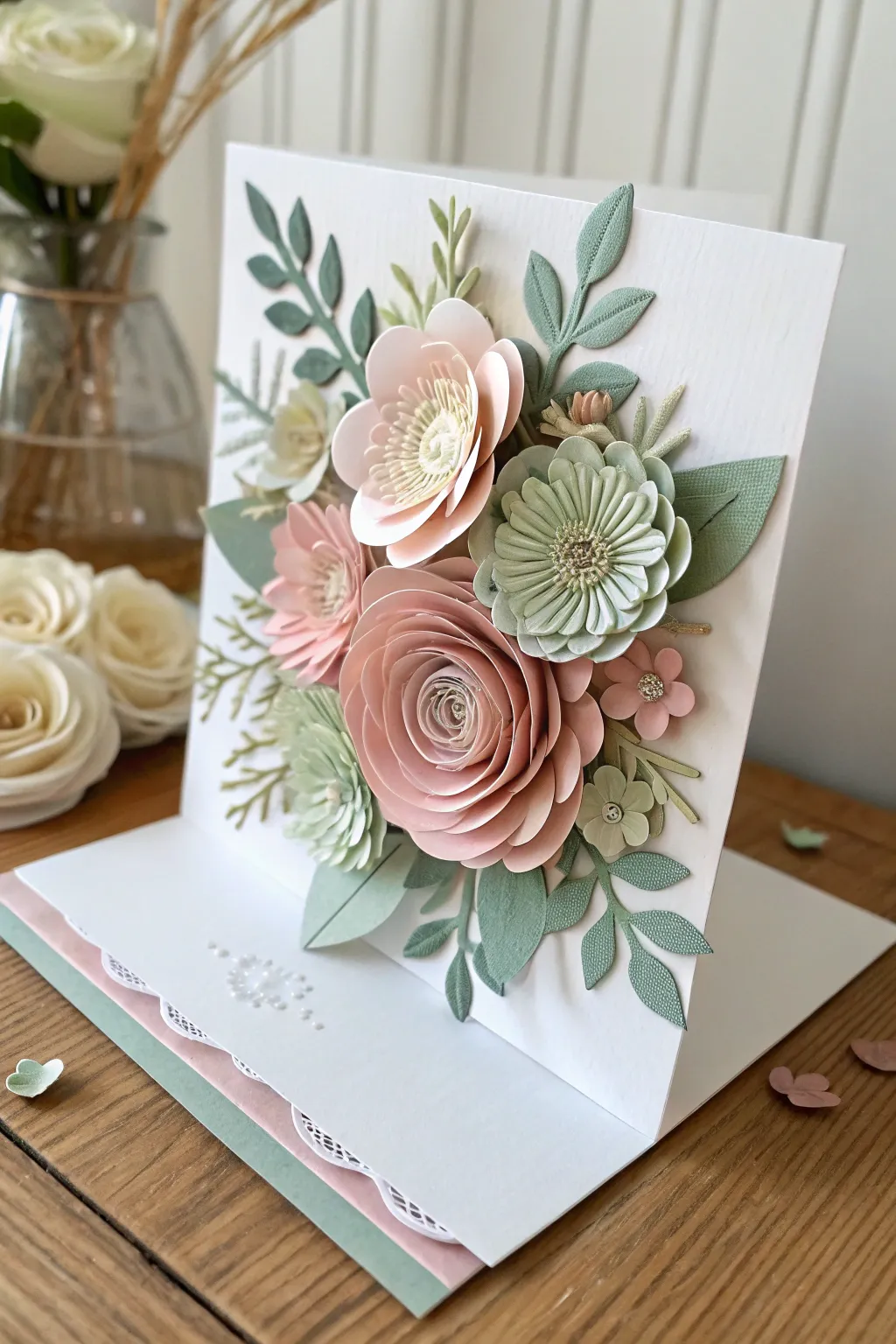Elevate your Mother's Day with a stunning 3D paper sculpture card – where simplicity meets artistry.