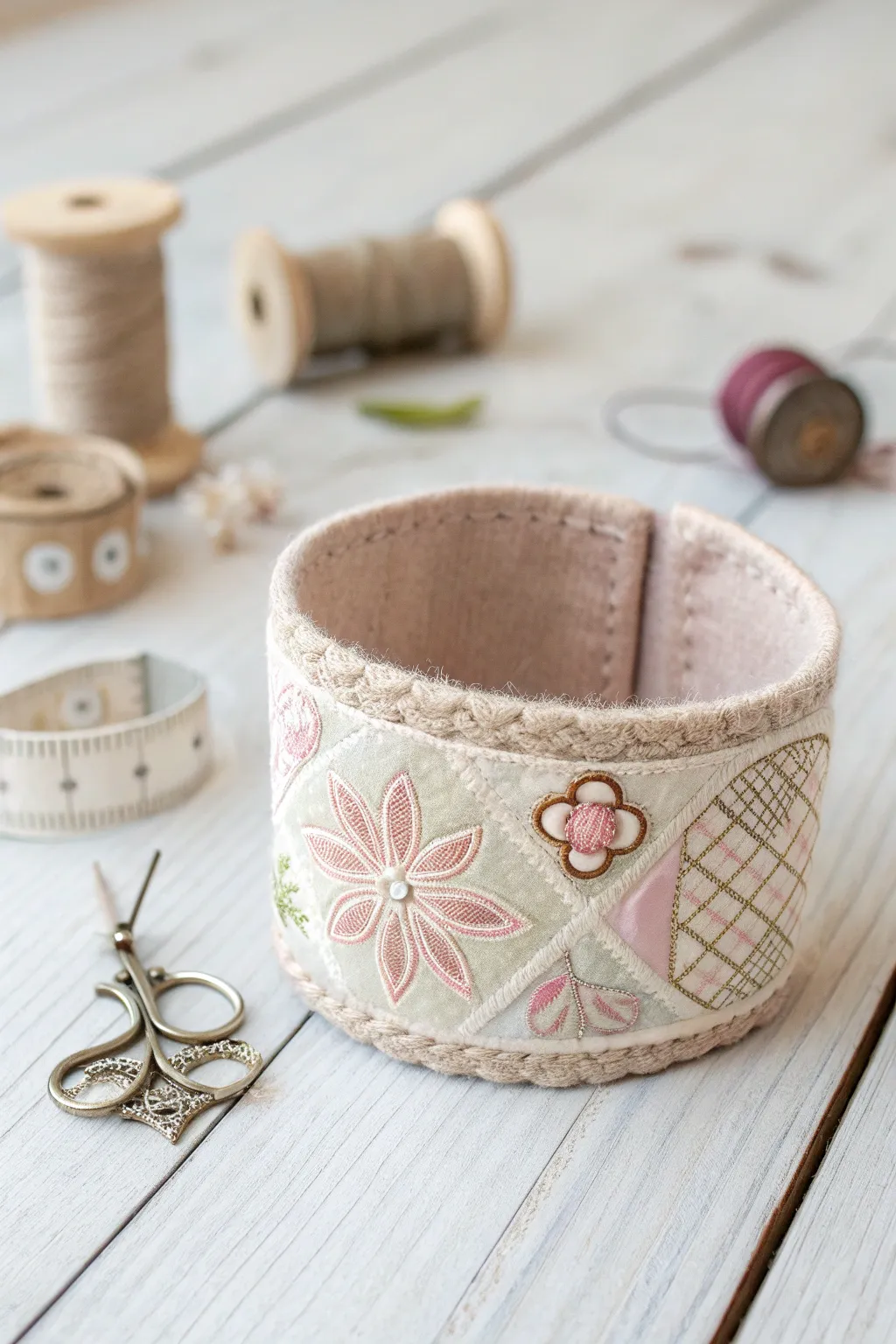 Elevate your style with a hand-sewn fabric cuff—where minimalist design meets bohemian charm.