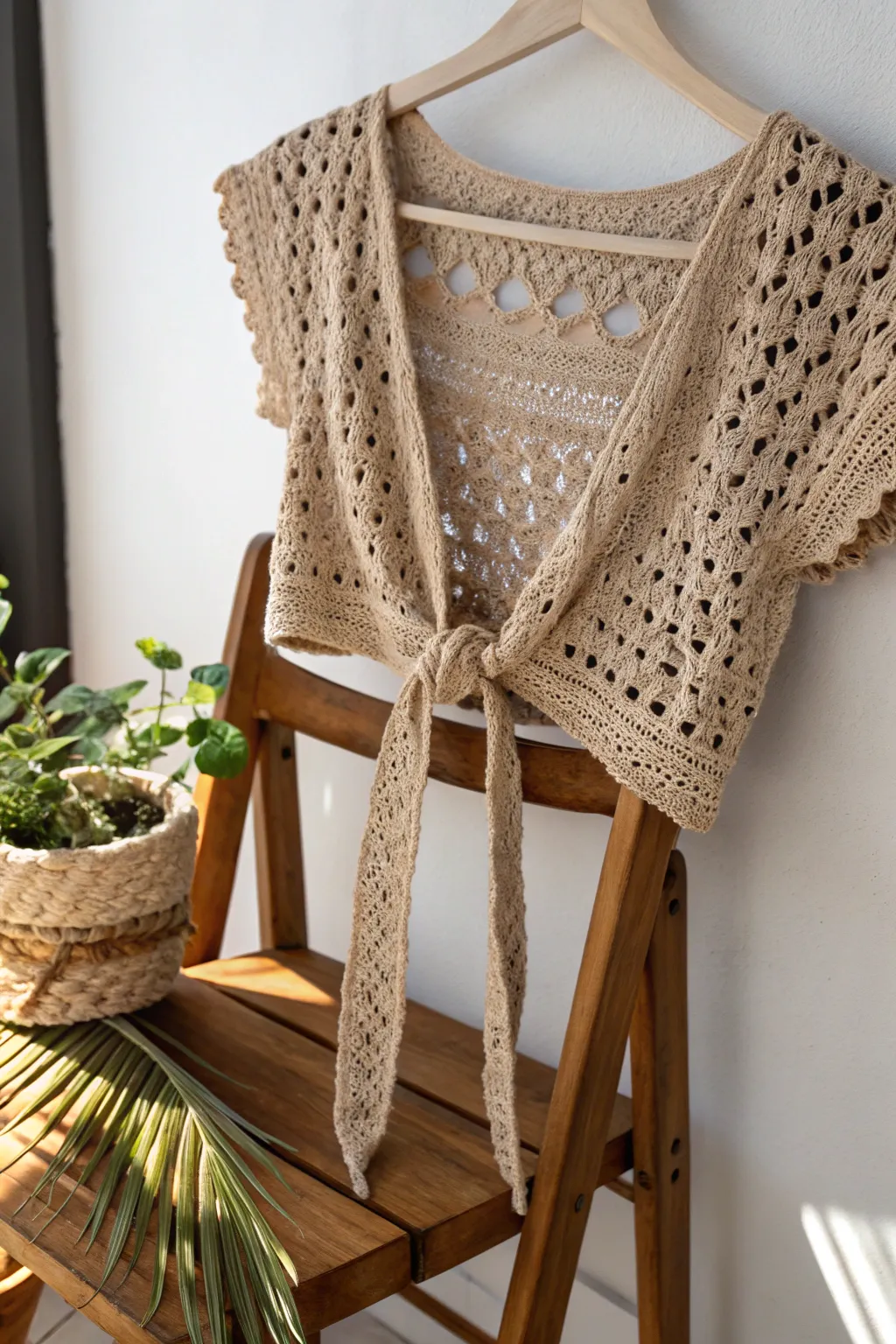 Embrace retro charm with this beautifully crafted tie-front crochet top, perfect for your summer days. 🌿✨ #VintageVibes #HandcraftedBeauty