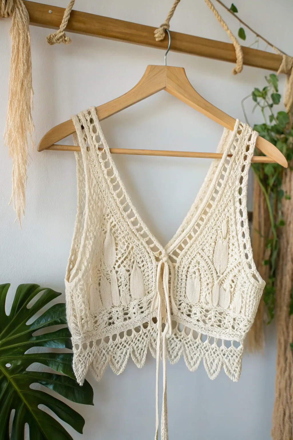 Elevate your summer style with this stunning backless crochet top, the perfect blend of boho charm and minimalist elegance.