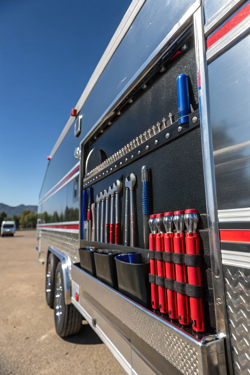 Effortless organization: Keep your tools ready with sleek magnetic strips.