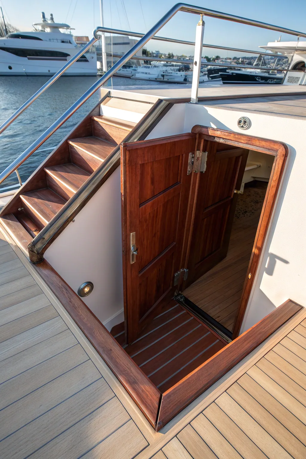 Craftsmanship meets security: A stylish escape route right at your feet.
