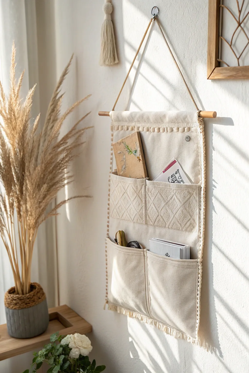 Elevate your diaper storage with chic, foldable fabric wall pockets—where simplicity meets style.