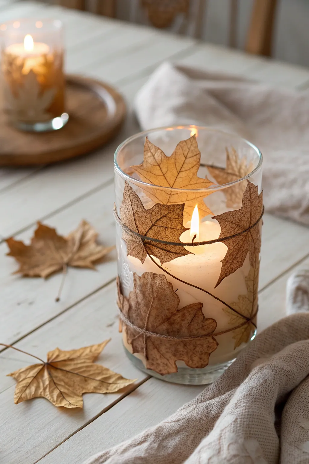 Embrace the warmth of Diwali with nature-inspired elegance. 🍂🕯️ #LeafyCandleHolders #ScandiBohoStyle