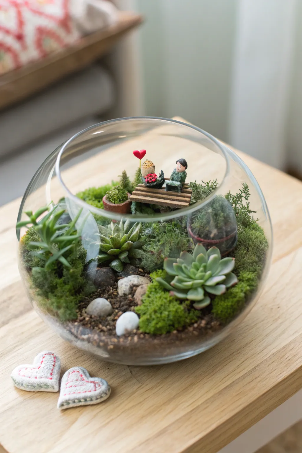 Celebrate your love story with a charming, handmade terrarium—a living symbol of your growing bond.