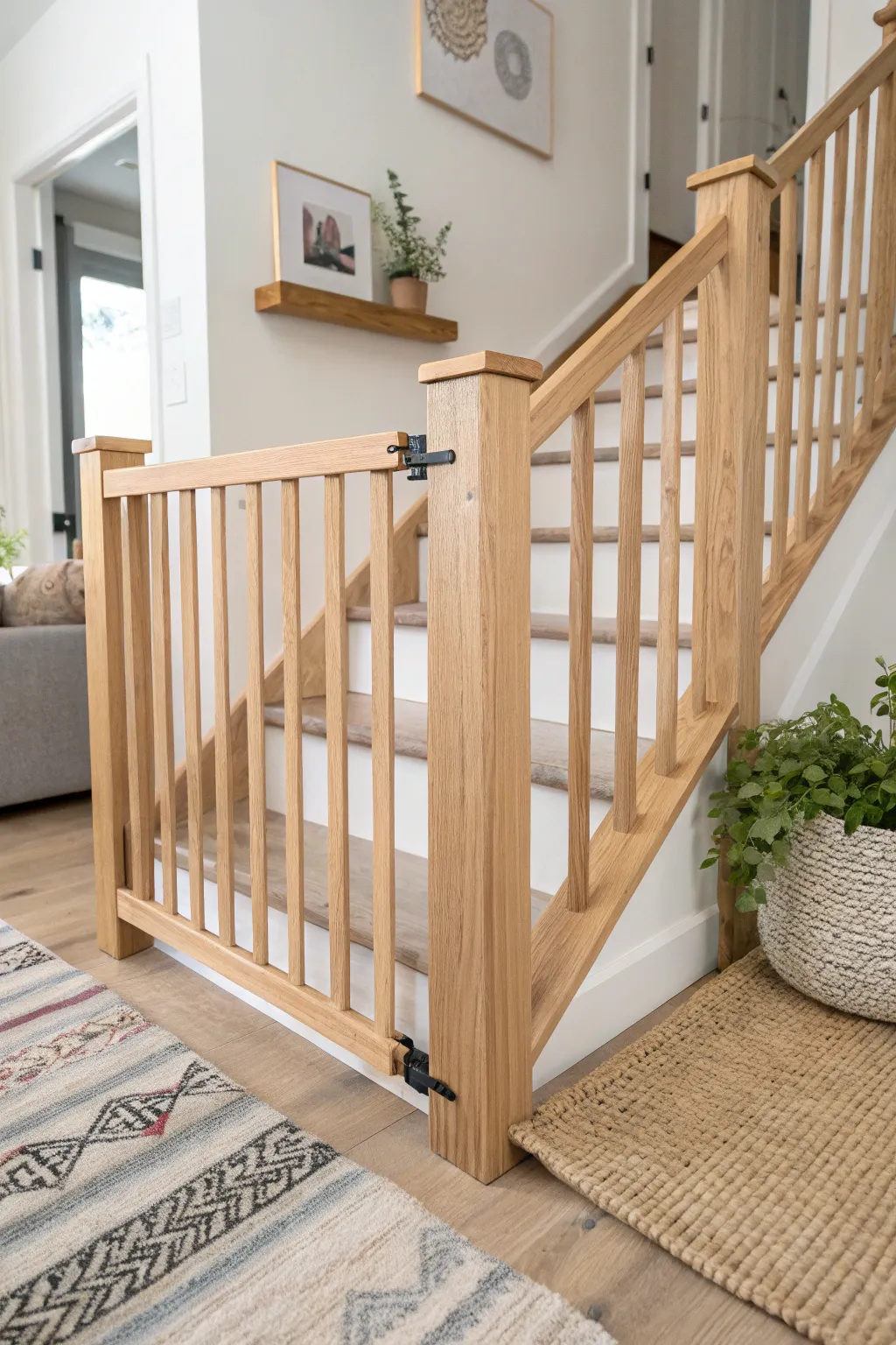 Stylish Safety: A Minimalist Expandable Baby Gate for Modern Homes