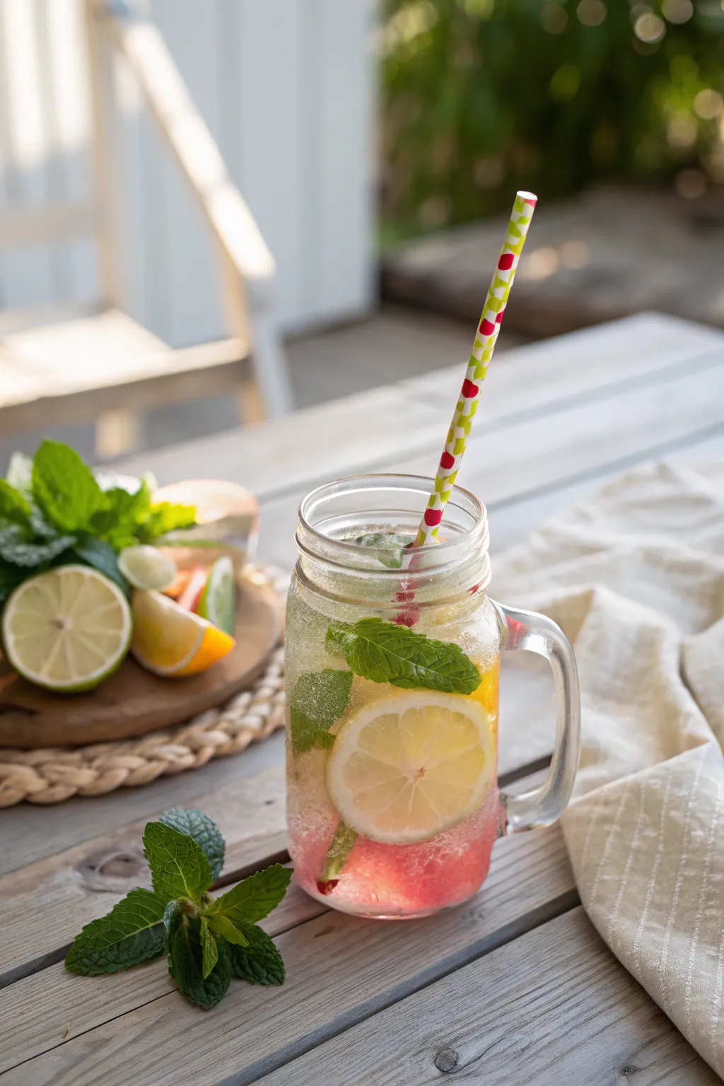 Sip in style with refreshing mason jar drinks, perfect for your boho backyard party!
