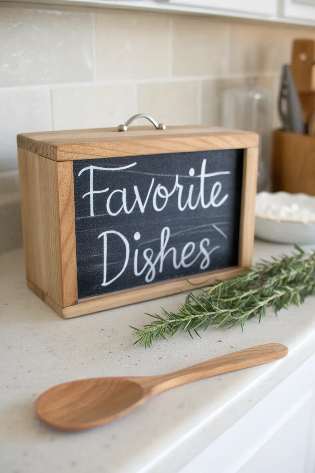 Safeguard cherished family recipes in style with this elegant DIY recipe box.
