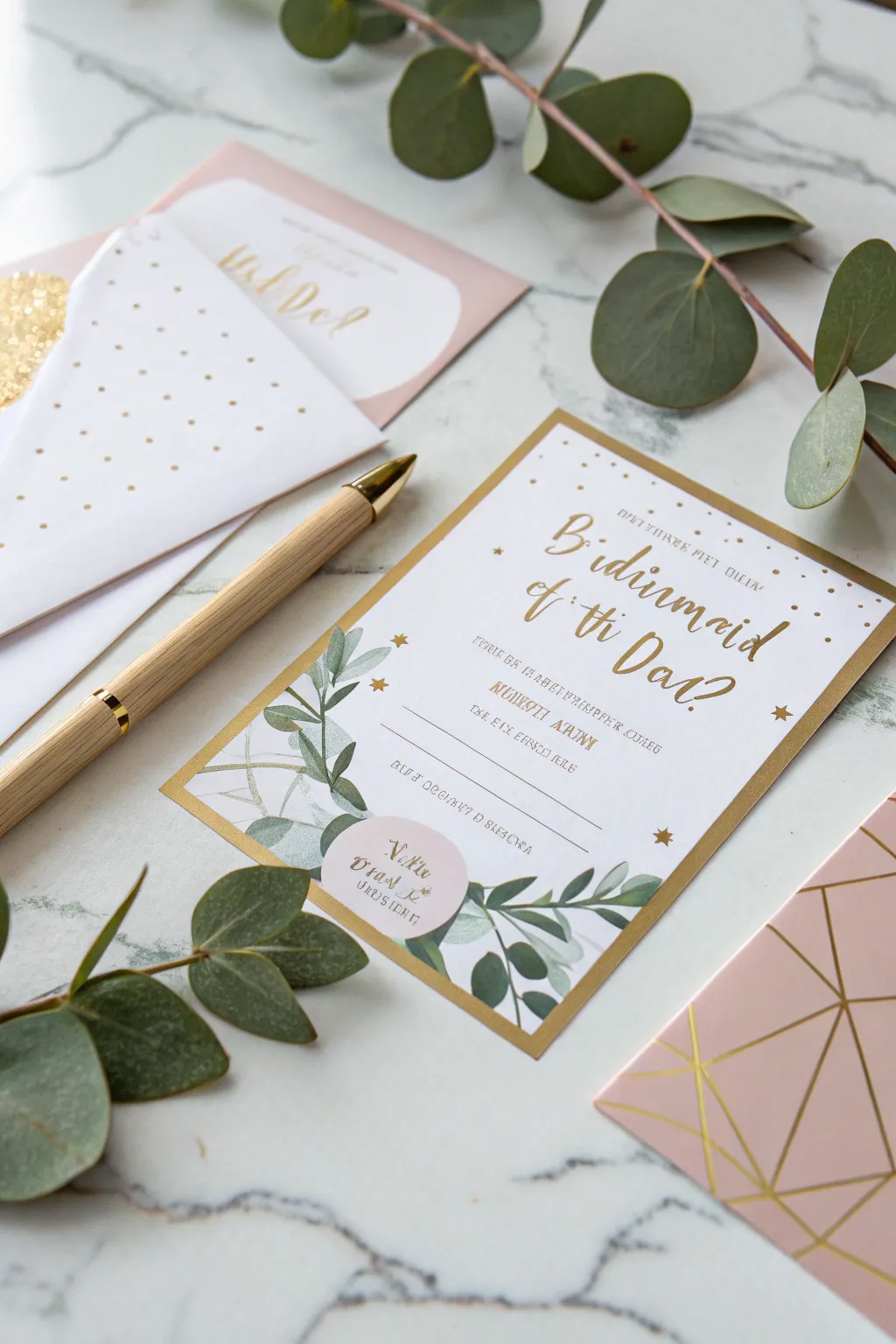 Unveil the surprise: A charming way to pop the bridesmaid question with a touch of glittery magic.