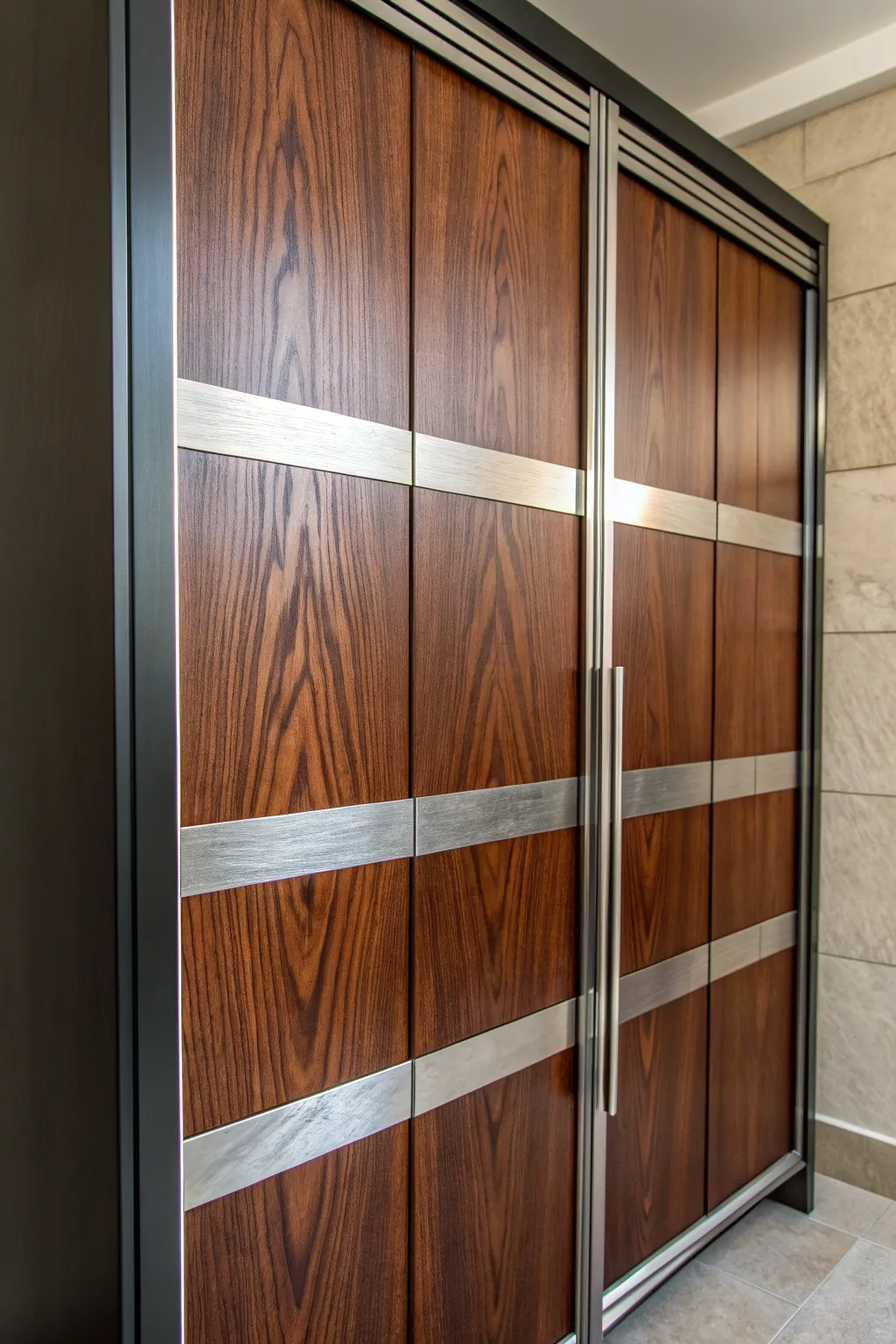Elevate your space with a bold mix of wood and metal for a unique, industrial cabinet makeover.