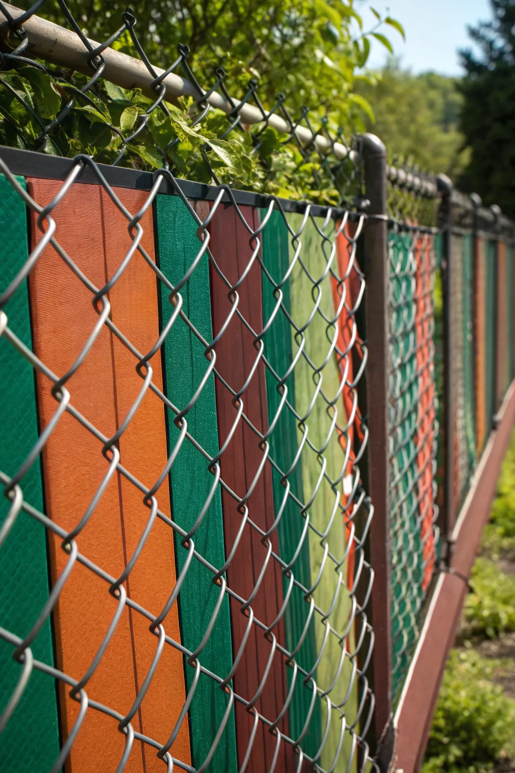 Transform your fence into a masterpiece with vibrant privacy slats that blend privacy with style.