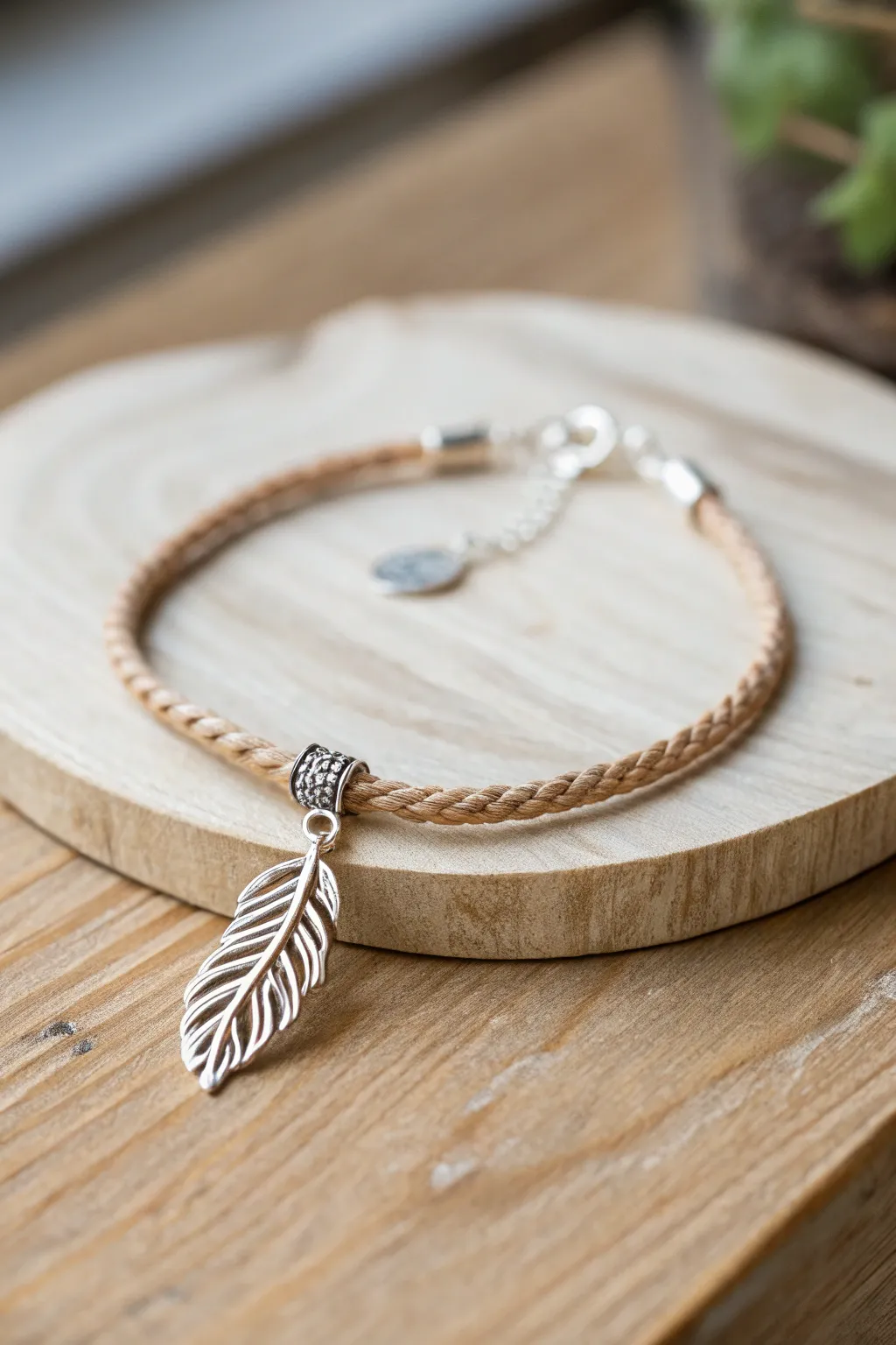 Embrace nature's beauty with this exquisite leaf charm bracelet, a perfect blend of simplicity and elegance.