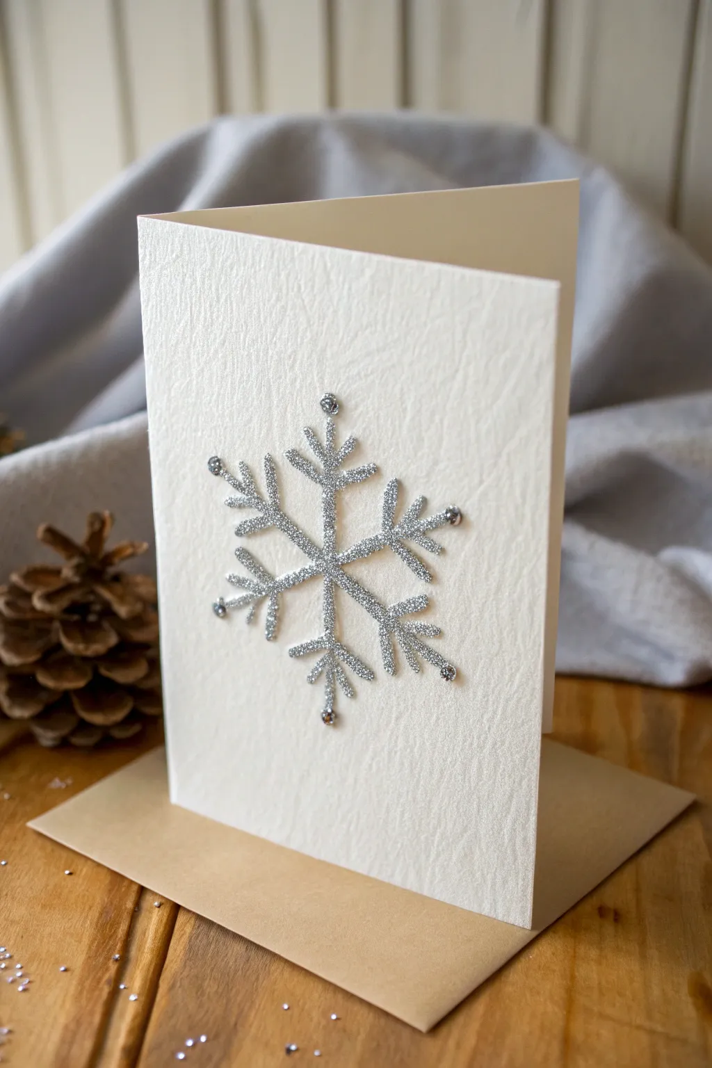 Add a touch of sparkle to your holiday greetings with minimalist elegance.