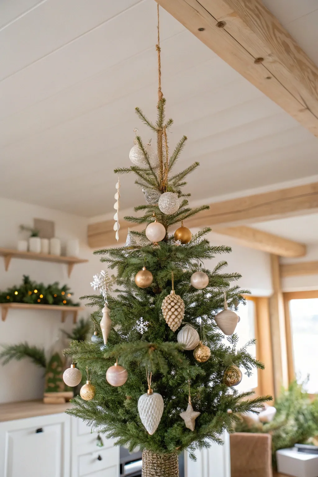 Defy gravity this Christmas with an upside-down tree that’s both a space-saver and a conversation starter!