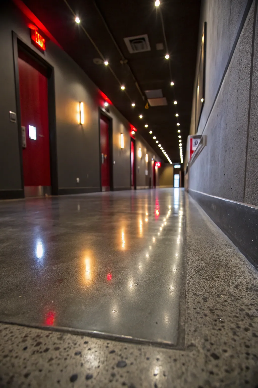 Illuminate your space with the magical glow of embedded LED lights in concrete floors.