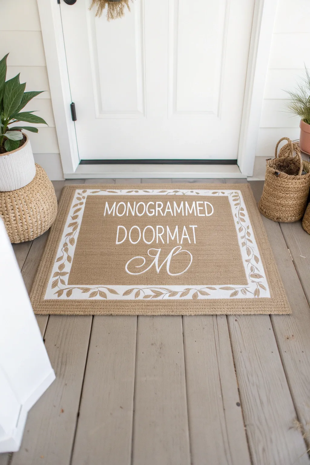 Welcome with elegance: A personalized touch for your doorstep.