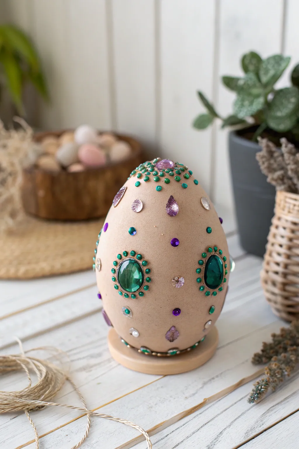 Transform your space with a touch of fantasy—this DIY dragon egg is a jewel-encrusted masterpiece!