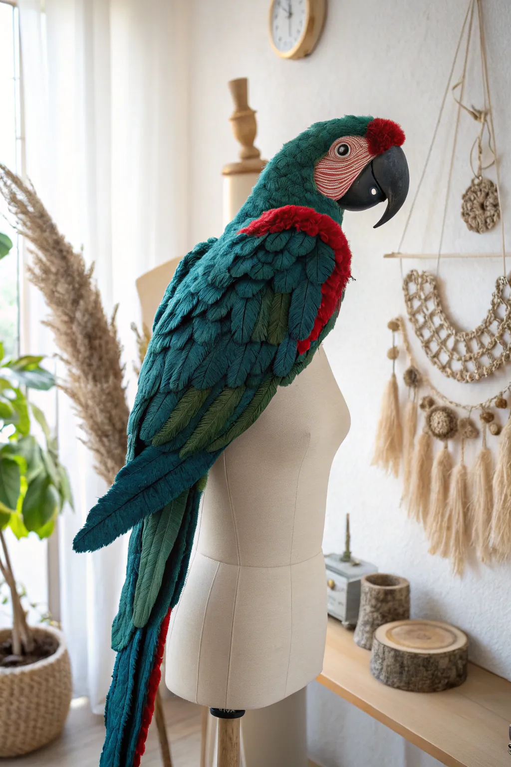 Add a splash of whimsy and color to your DIY pirate outfit with this handcrafted felt parrot. Perfect for bringing your costume to life!