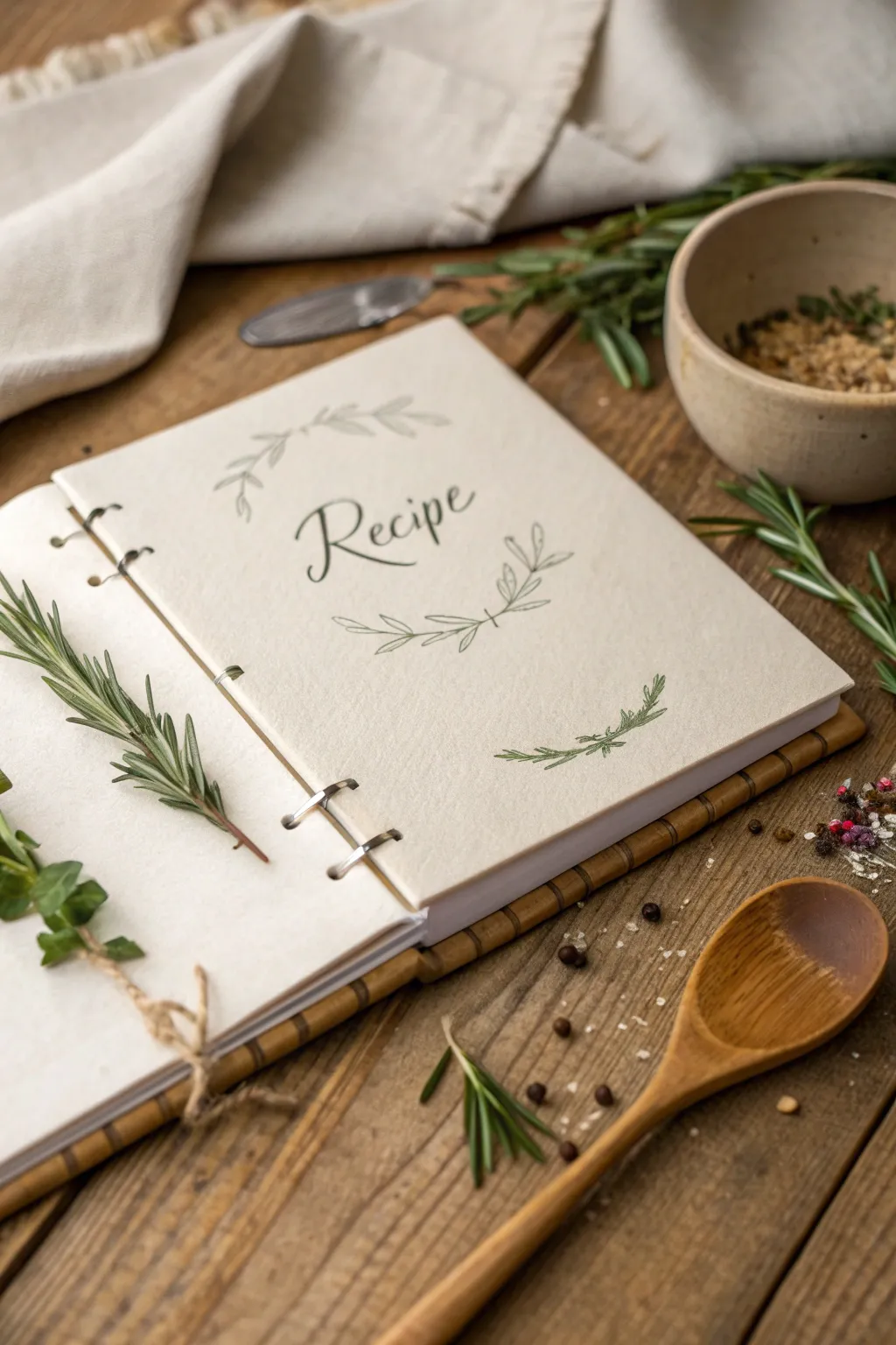 Capture the essence of home with a personalized recipe book, crafted with love and simplicity.