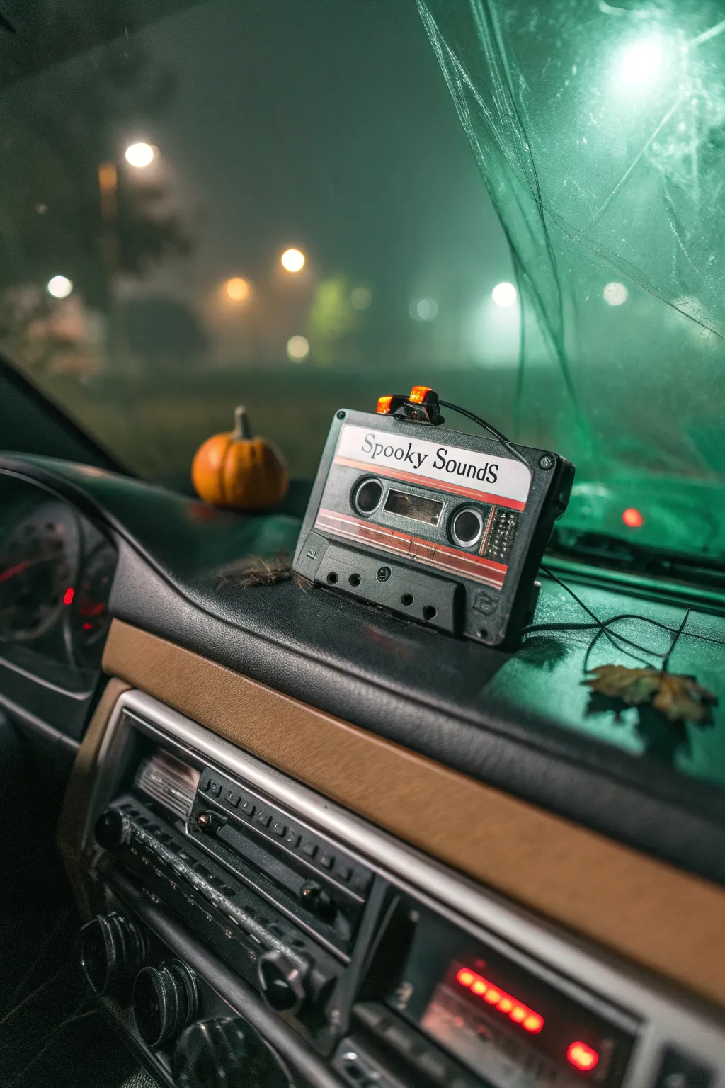 Transform your ride into a haunted haven with a ghostly soundtrack. Old-school vibes meet Halloween chills!