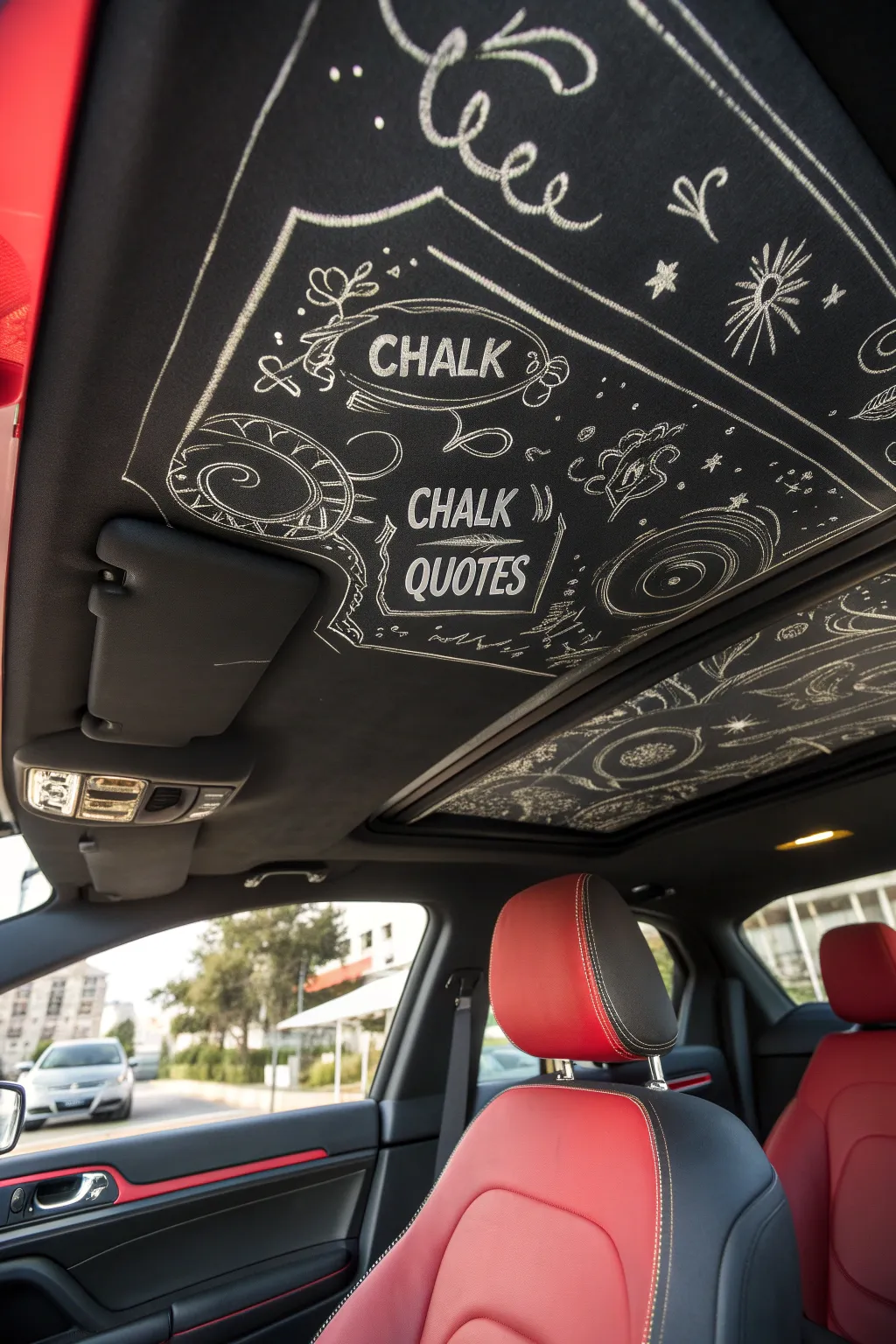 Revamp your ride with a creative chalkboard ceiling—where imagination meets craftsmanship!