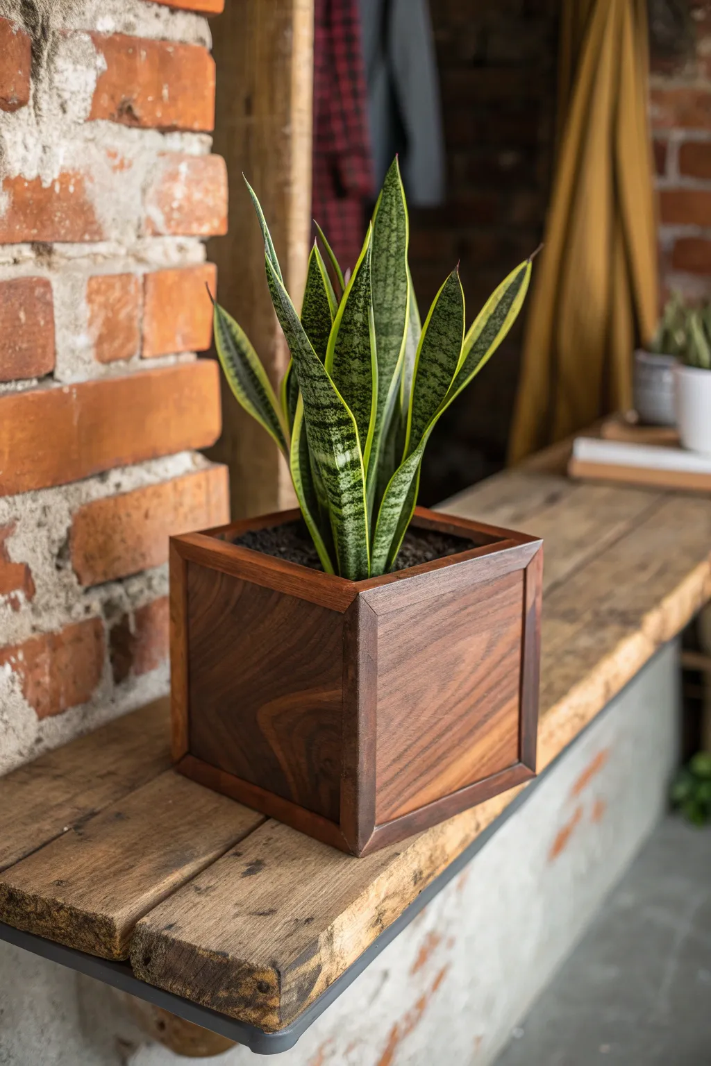 Elevate your man cave with a touch of nature—where craftsmanship meets greenery.