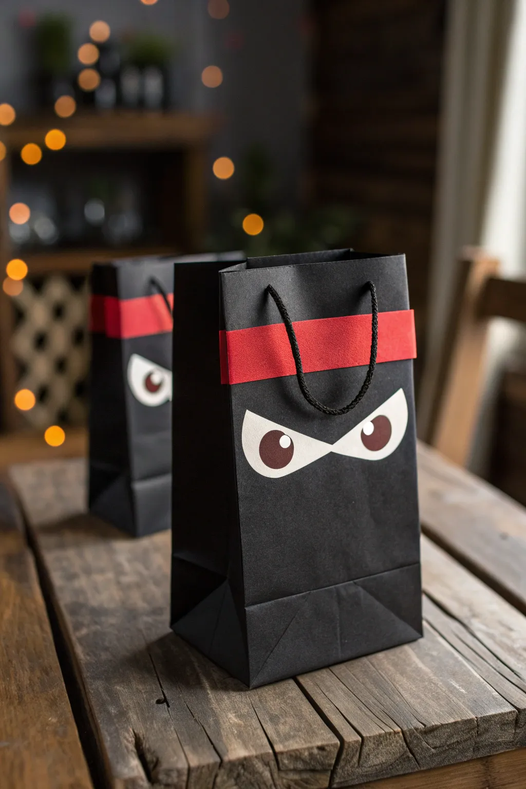Elevate your gift-giving with these handcrafted ninja-themed gift bags, where artistry meets tradition.