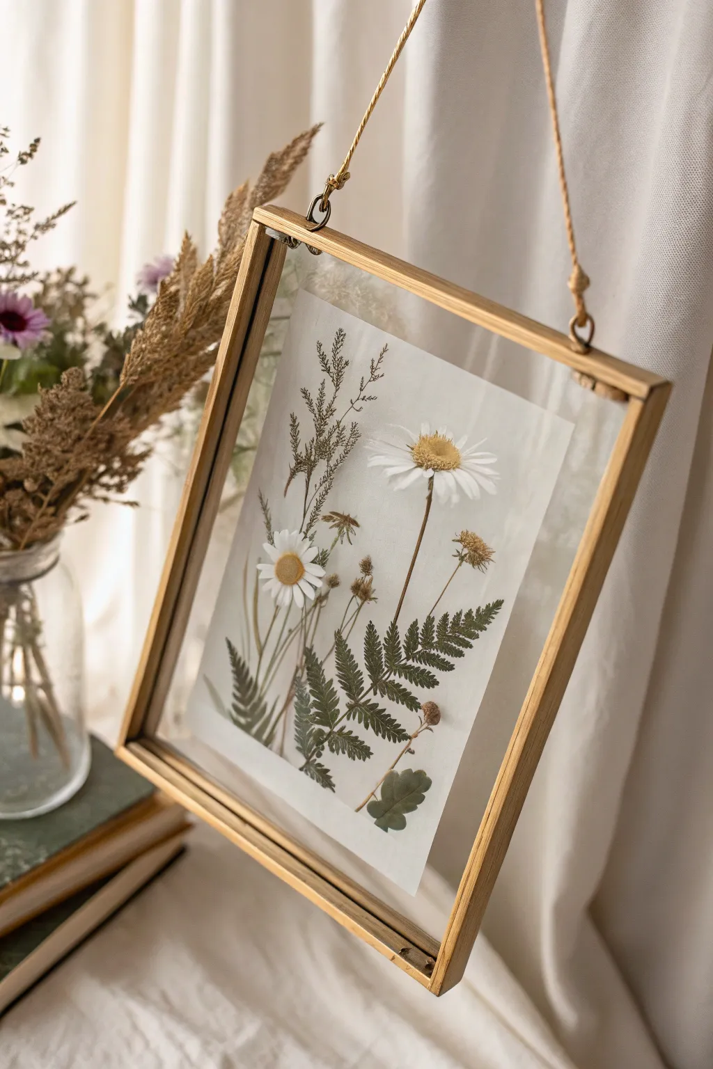 Capture memories with nature's touch: DIY pressed flower photo frames.