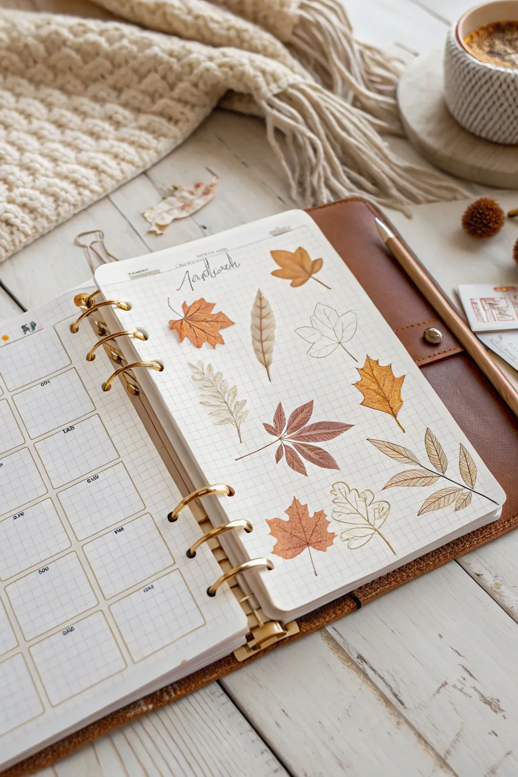 Embrace the beauty of each season in your planner with handmade touches and natural elegance. 🍂🖋