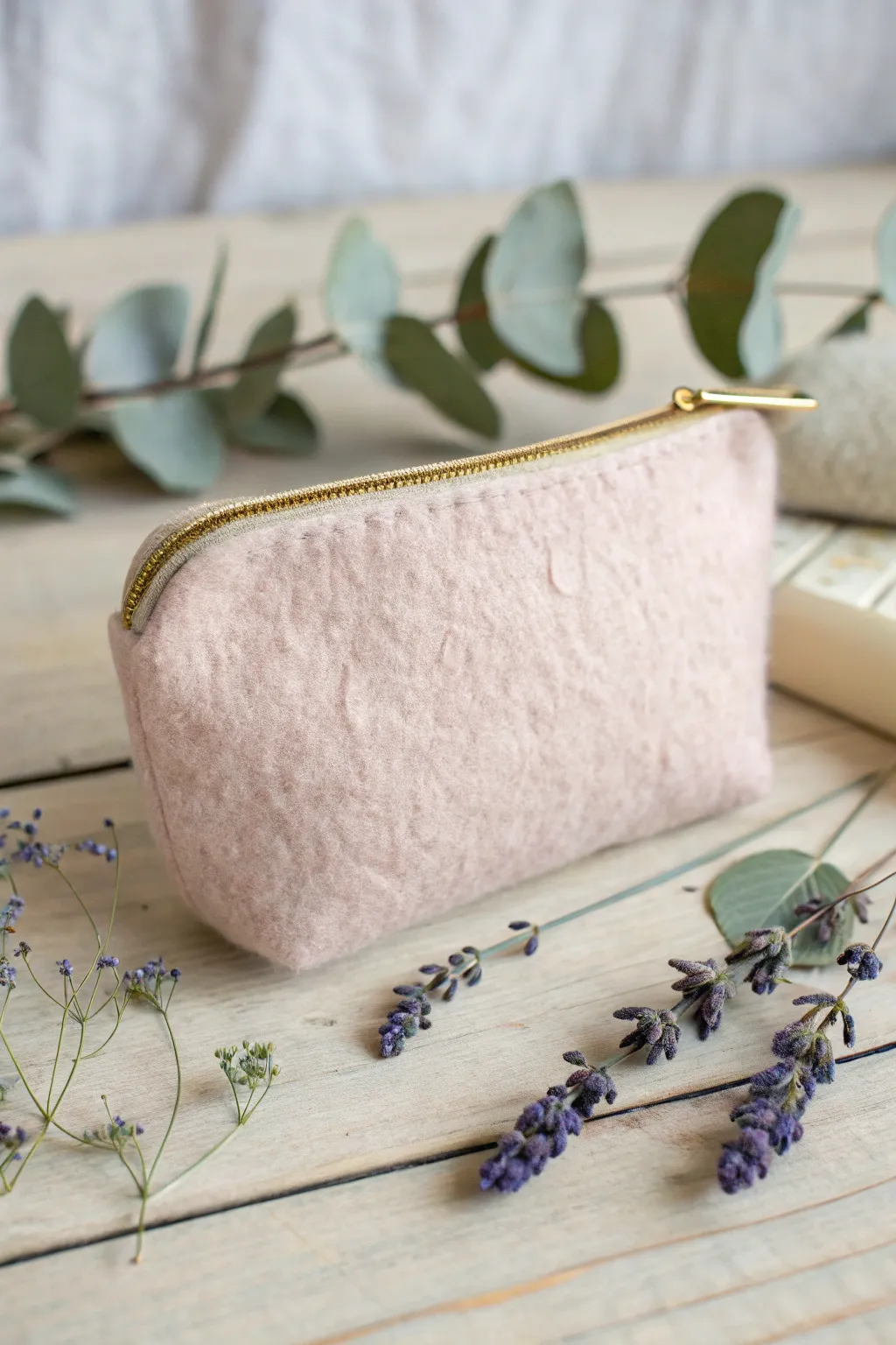 Craft your style with a touch of nature: Transform old sweaters into stunning felted pouches.