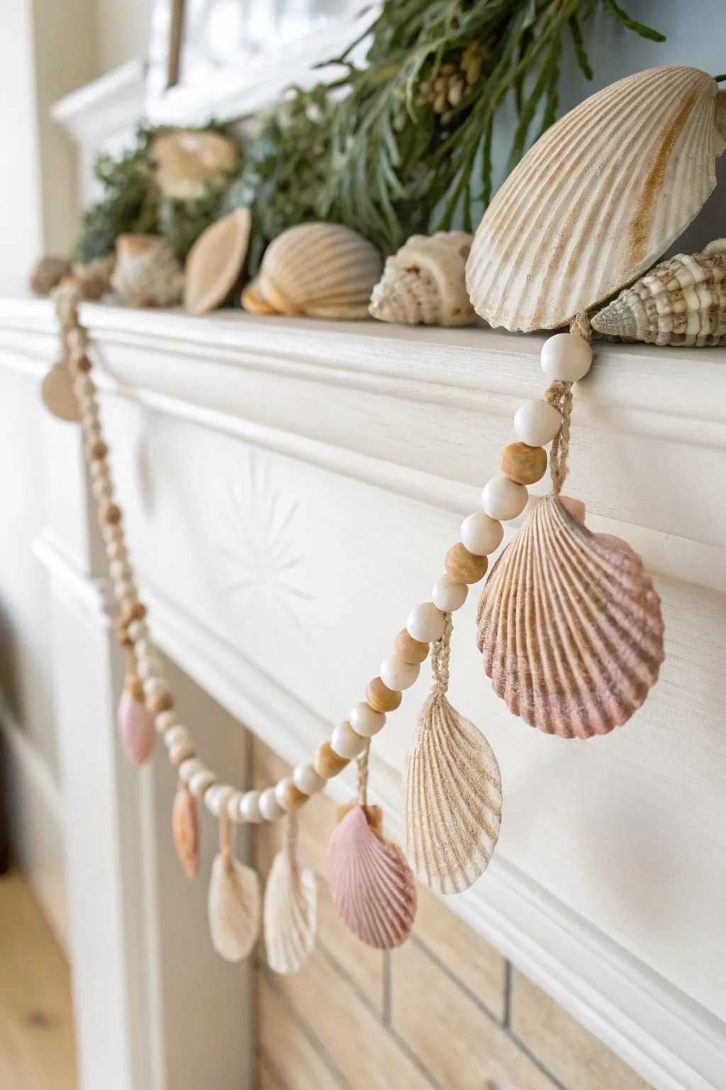 Capture the magic of a coastal Christmas with this stunning seashell garland.