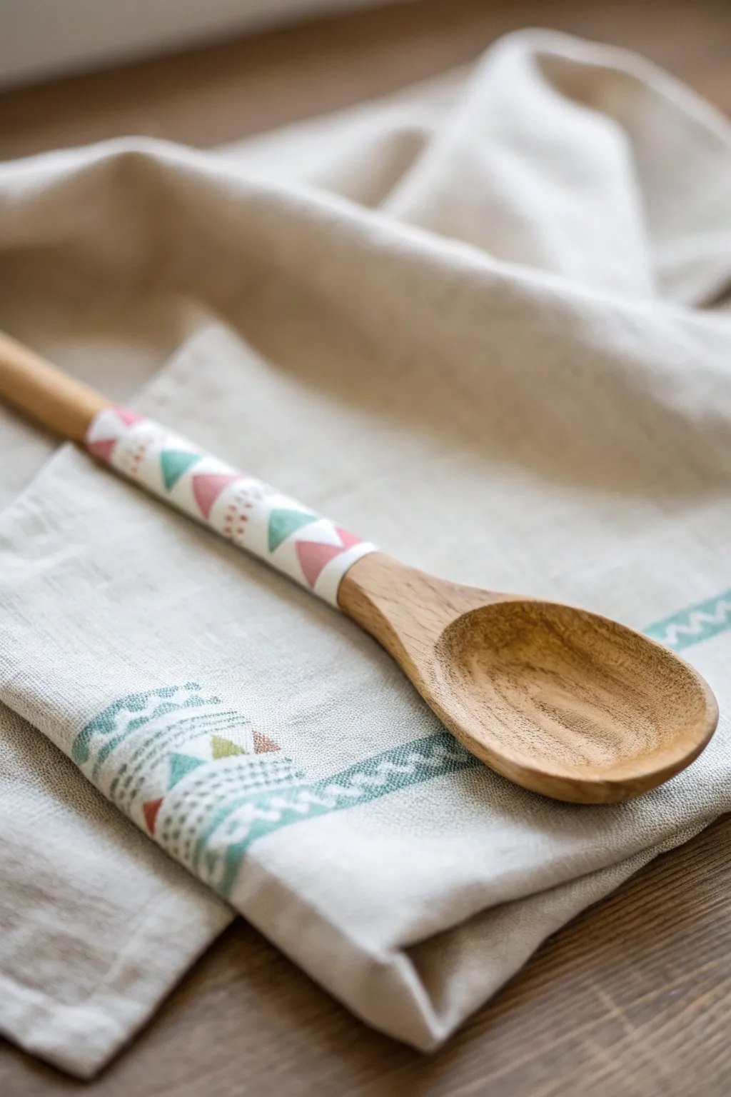 Add a splash of color to your kitchen with these charming painted wooden spoons!