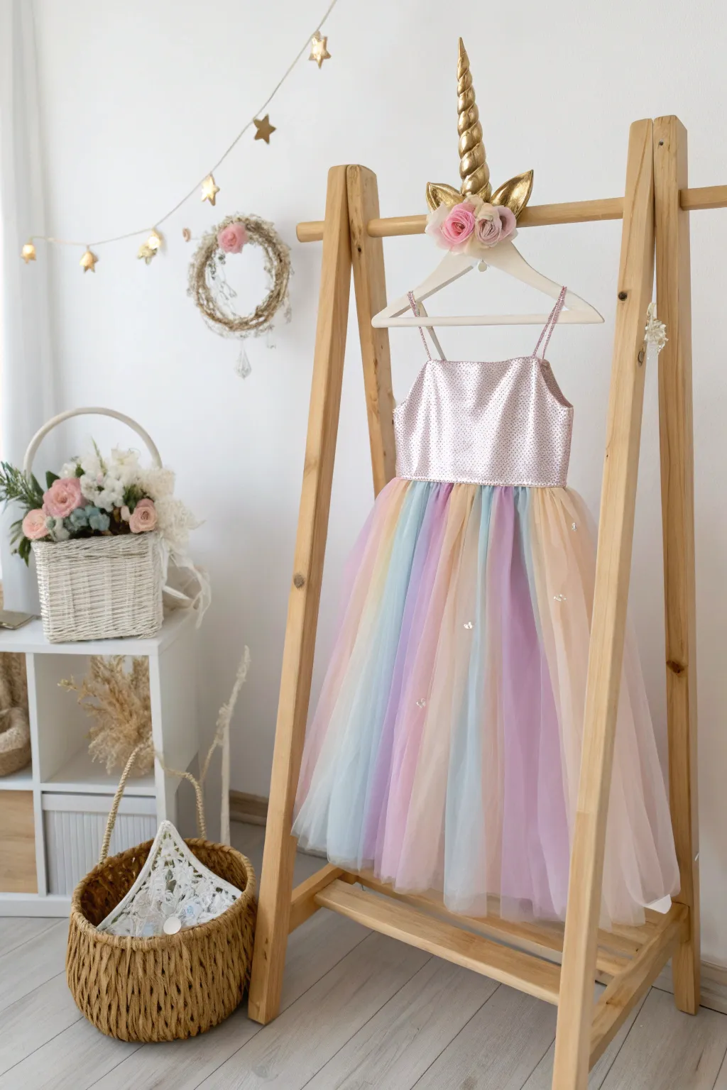 Step into the magic with our enchanting unicorn dress-up corner! 🌈✨ #UnicornParty #ScandiBohoStyle